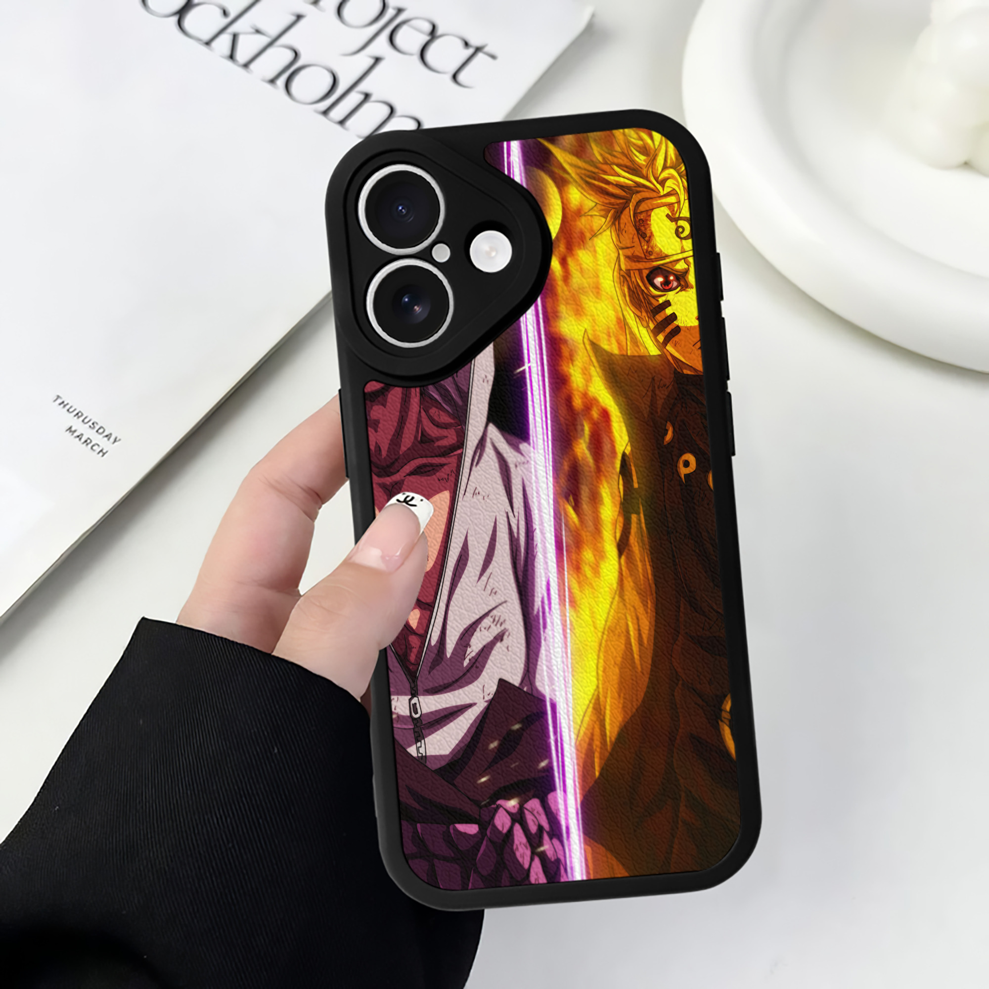 （画像用） NARUTO -ナルト- NARUTO -ナルト- 疾風伝 【iPhone 16シリーズ対応】シリコンスマホケース（レザー調） 材質：シリコン